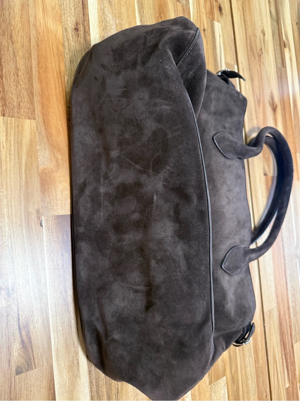 Reformation Oversized Patrizia Bag in Chocolate Brown Boss Suede Purse $598 - Picture 10 of 12
